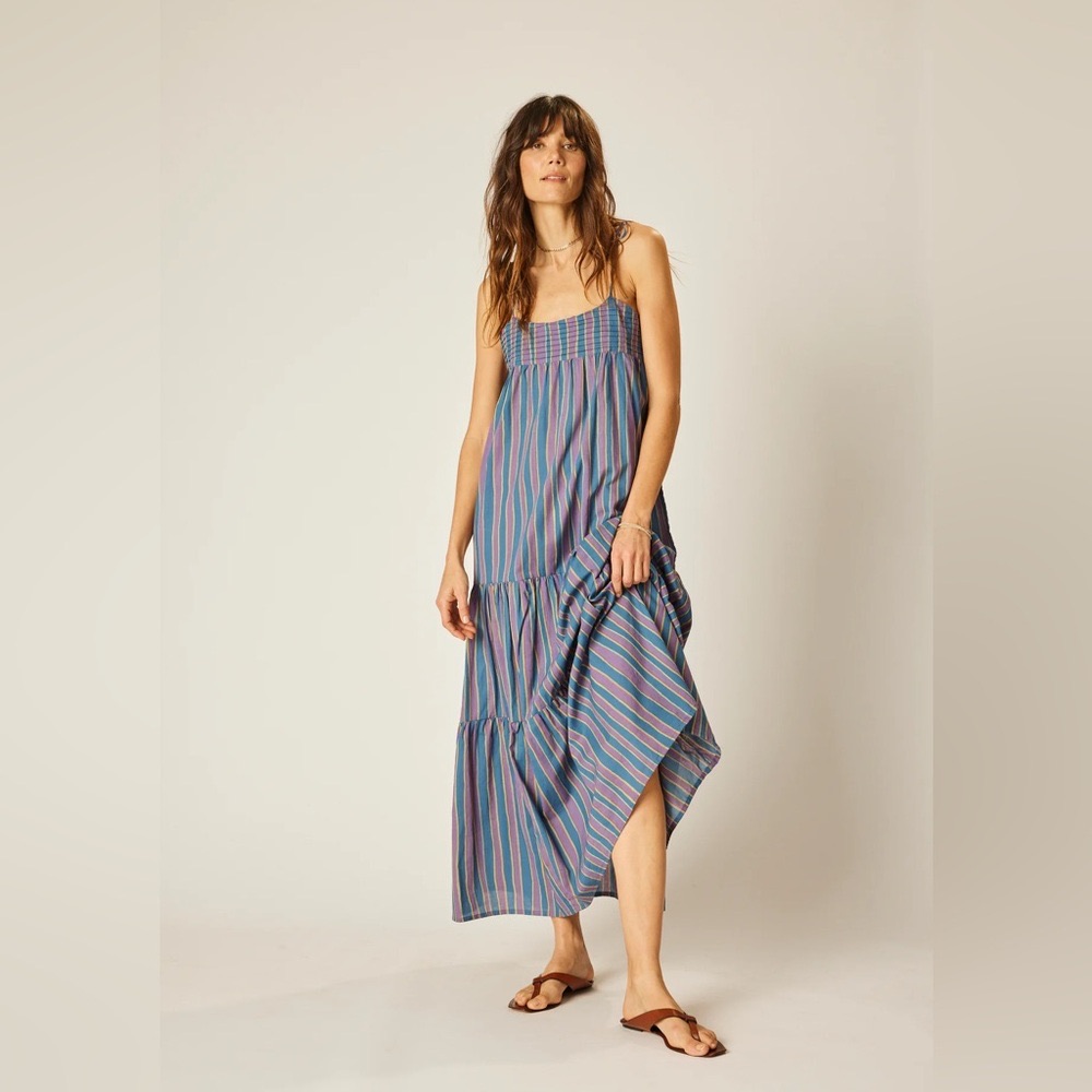 Natalie Martin Melanie Dress Batik Stripe Lavender Xs  Brand New With Tags